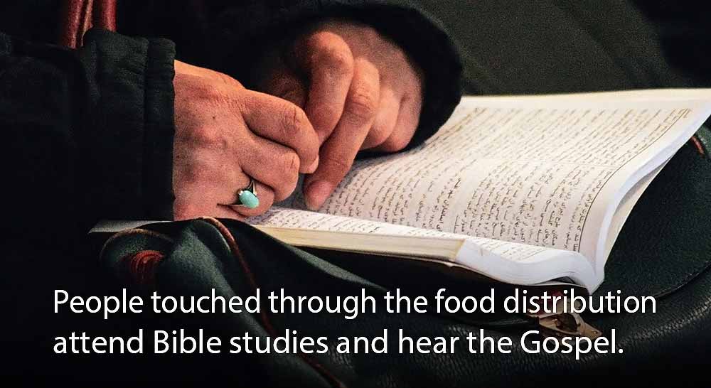 Food distribution led to people hearing the Gospel