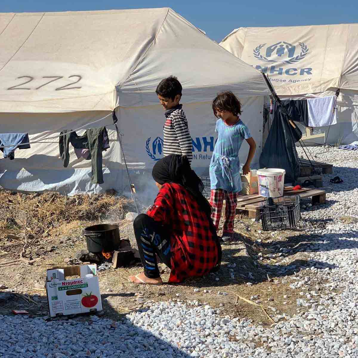 Refugee camp in Lesvos