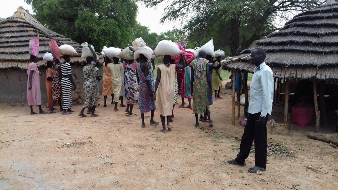 Women going to their homes