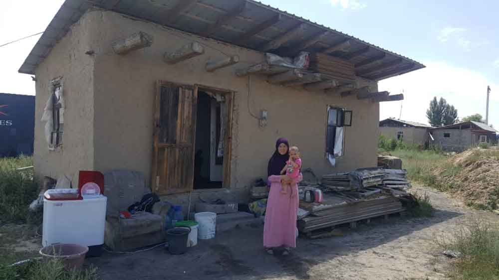 A family that received food