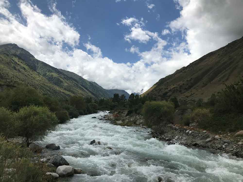 River flowing in Central Asia